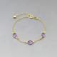 Fine Amethyst Gold Vermeil Bracelet