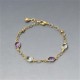 Amethyst and Gold Bracelet