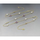 Long Gold Vermeil , Long Gold Vermeil , Amethyst and Pearl Necklace and Pearl Necklace