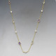 Gold Amethyst Suffragette Necklace