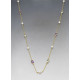 Long Gold Vermeil , Long Gold Vermeil , Amethyst and Pearl Necklace and Pearl Necklace