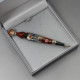 Scottish Agate , Citrine and Silver Kilt Pin