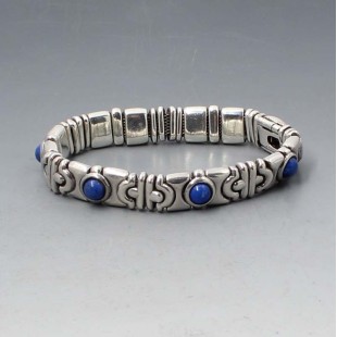 GARZI Italy Lapis and Silver Bracelet