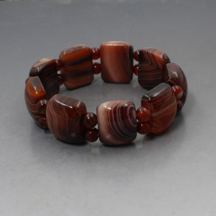 Agate Bead Stretch Bracelet