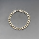 Flat Silver Curb Bracelet 