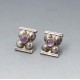 Mexican Amethyst Silver Earrings