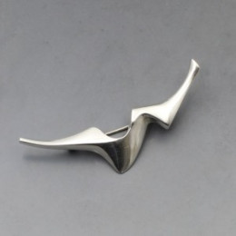 Ernest Blyth silver modernist brooch