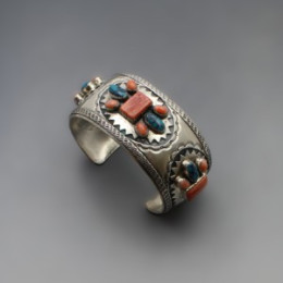 R Wylie Navaho silver cuff bangle