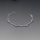  Clear Quartz and Sterling Silver Bezel Bracelet 