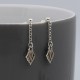  Art Deco Style Sterling Silver Fan Earrings UK 