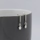 Sterling Silver Bar and Disc Drop Earrings