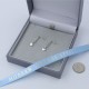 Sterling Silver Bar and Disc Drop Earrings