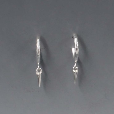 Sterling Silver Hoop Spike Earrings