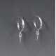 Sterling Silver  Hoop Spike Earrings