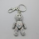 Butler and Wilson Silver Crystal Teddy Bear Key Ring