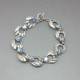 Hermann Siersbol Sterling Silver Blue Crystal Bracelet