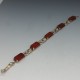 Art Deco Style Carnelian and 830 Silver Bracelet