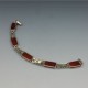 Art Deco Style Carnelian and 830 Silver Bracelet