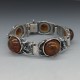 PERLI Germany Amber and Sterling Silver Bracelet