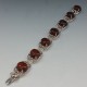 Art Deco Amber and Sterling Silver Link Bracelet