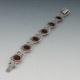 Art Deco Amber and Sterling Silver Link Bracelet