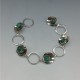 NE FROM Malachite and Silver Disc Bracelet