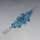 Blue Abelone Shell Silver Statement Bracelet