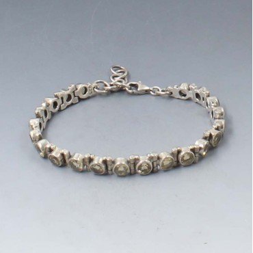 Citrine Gemstone and Sterling Silver Bracelet