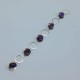 NE FROM Amethyst and Silver Disc Bracelet