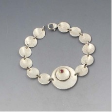 W & GS London Modernist Silver Bracelet