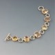 COOLOOK Citrine Cabochon and Light Gold Vermeil Bracelet