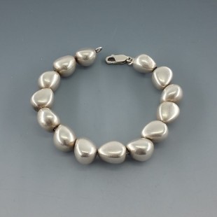 Norwegian Sterling Silver Bead Bracelet