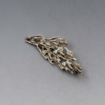 Carl Ove Frydensberg Textured Leaf Brooch