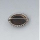 Black Onyx Oval Silver Brooch