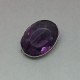 Oval  Amethyst and Sterling Silver Brooch UK