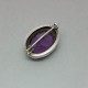 Oval  Amethyst and Sterling Silver Brooch UK