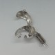  Folmere Denmark Silver Curled Leaf Brooch