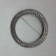 Bernard Instone Large Circular Ring Silver Brooch