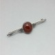 Brown/red Carnelian Sterling Silver Vintage Brooch