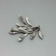 Rare Signed Bernard Instone 1979 Leaf Spray Brooch in Sterling Silver