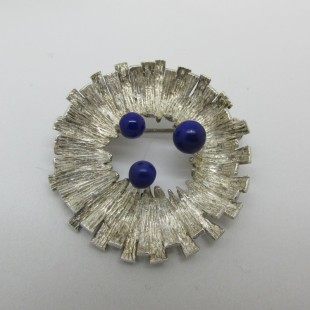 Sterling Silver Modernist Flower Brooch