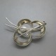 NE From silver modernist brooch