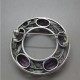 Bernard Instone Style Amethyst and Silver Brooch