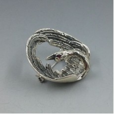 Beautiful Sterling Silver Swan Brooch