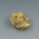 Hattie Carnegie Rhinestone Leopard Brooch 