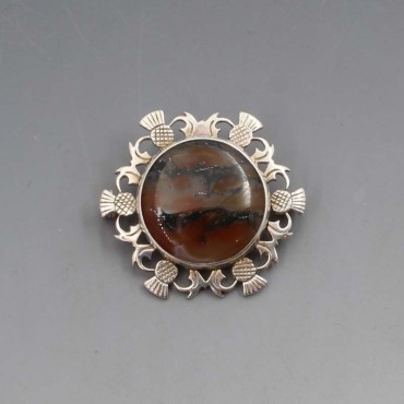 Malcolm Gray Ortak Agate Silver Brooch