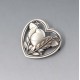 Georg Jensen Dove in Heart Brooch by Arno Malinowski  #239