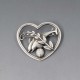 Georg Jensen Dolphins in Heart Brooch #312 