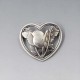 Georg Jensen Dove in Heart Brooch  #239