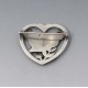 Georg Jensen Dove in Heart Brooch #239